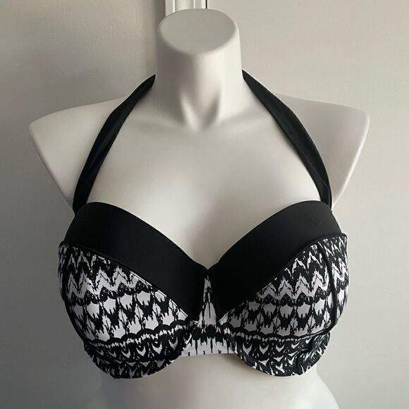 Cacique Swim Bikini Top, Size 46DD, NWT - Picture 1 of 6